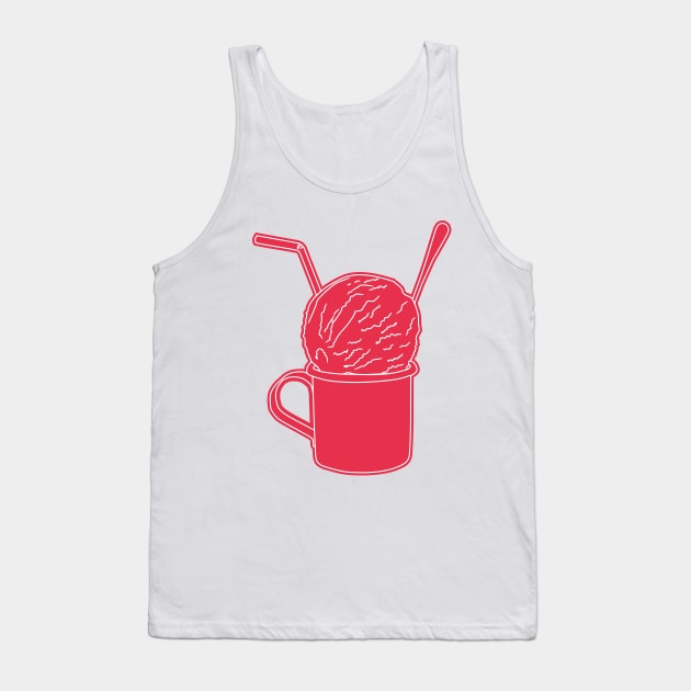 retro ice cream in red tin cup Tank Top by bloomroge